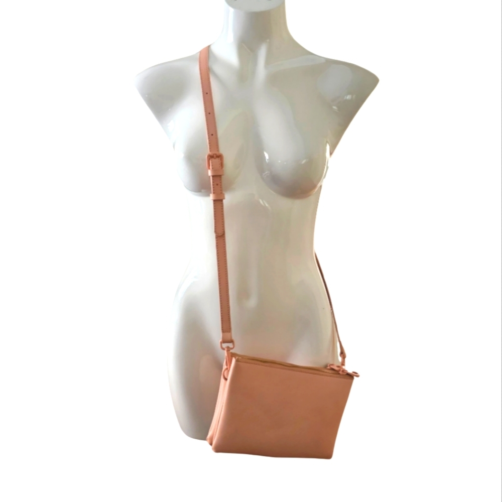 Blue Illusion leather "Ava" cross body bag adjustable shoulder strap - Picture 1 of 4
